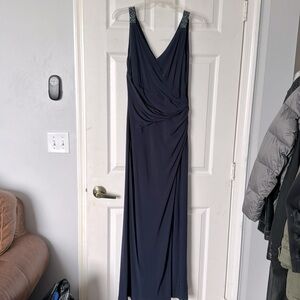 Ralph Lauren Navy Blue Gown size 10. Good Condition